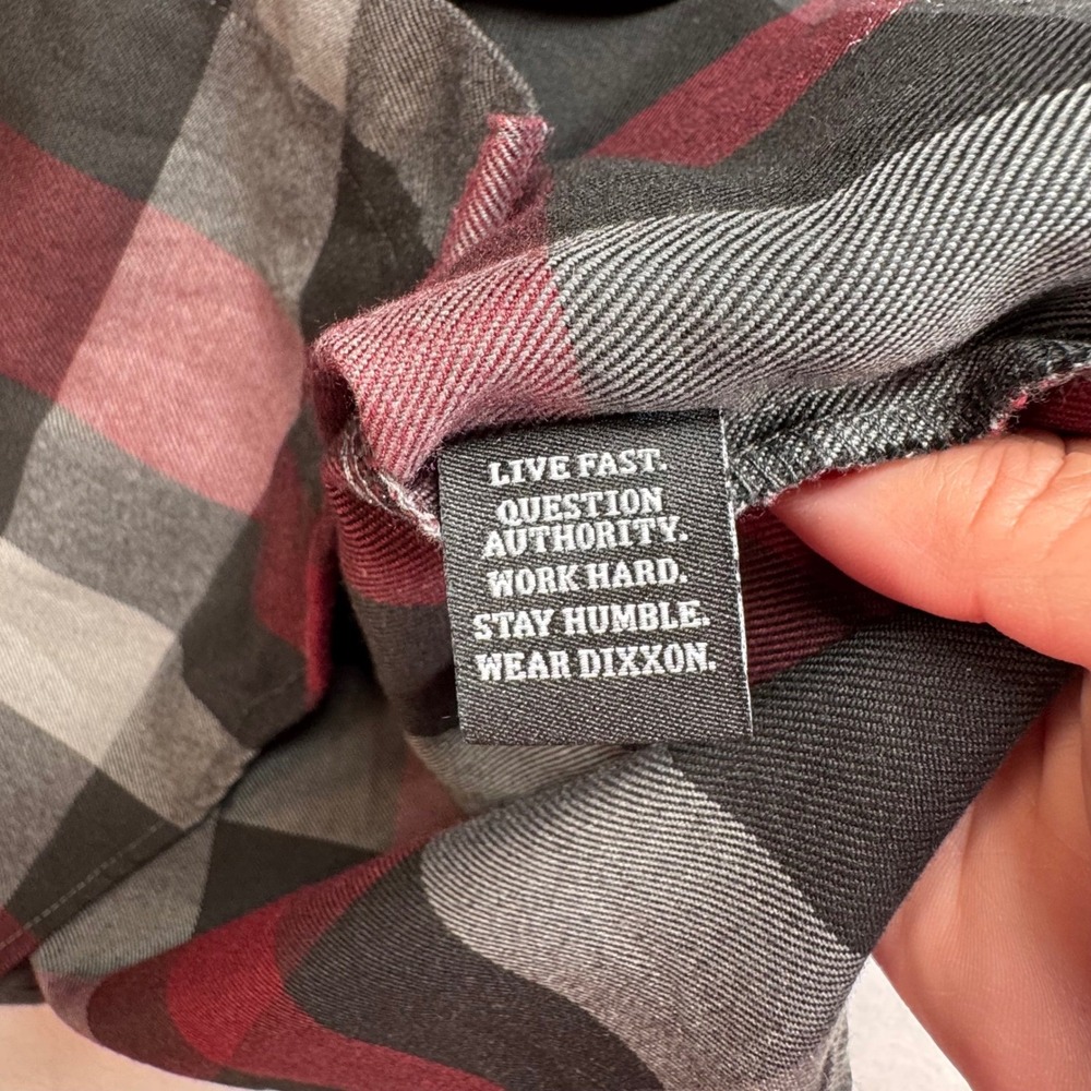 Dixxon Flannel Co The Brawler Womens XL Red Black Grey Plaid Button Up Shirt L/S - Picture 6 of 10